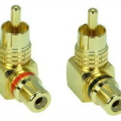 RCA kotni adapter - zlati