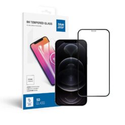 Kaljeno zaščitno steklo 5D Blue Star Full Glue za iPhone 12 Pro Max (9H, 0.3mm, črn rob)